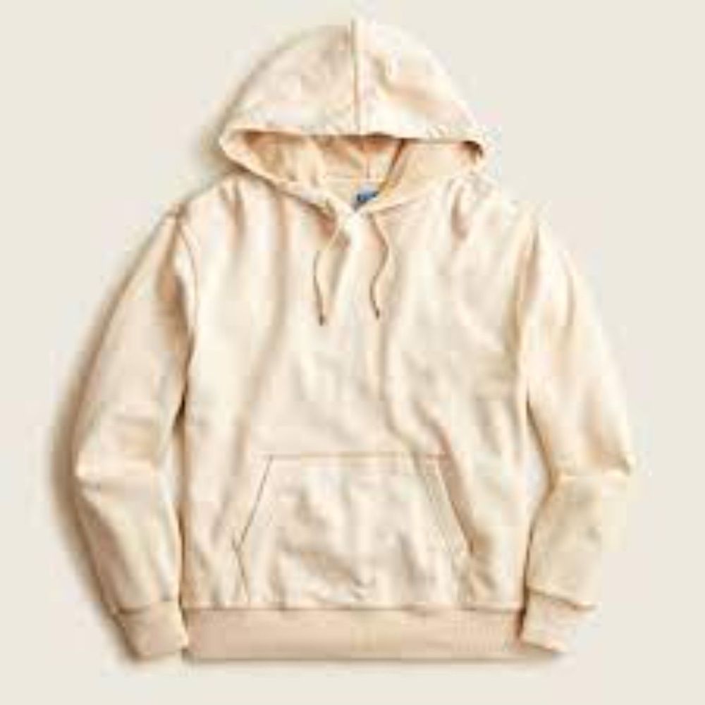 Garment-dyed waffle-lined french terry hoodie, NWT, Size L